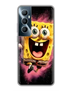 Чехол для Realme C65 с картинкой «Взрывной Спанч Боб»