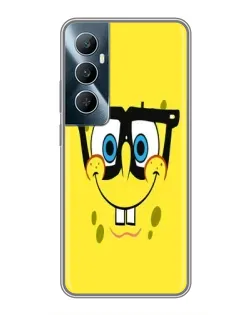 Чехол для Realme C65 с картинкой «Минималистичный Спанч Боб»