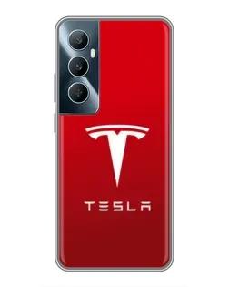 Чехол для Realme C65 с картинкой «Tesla Red Classic»