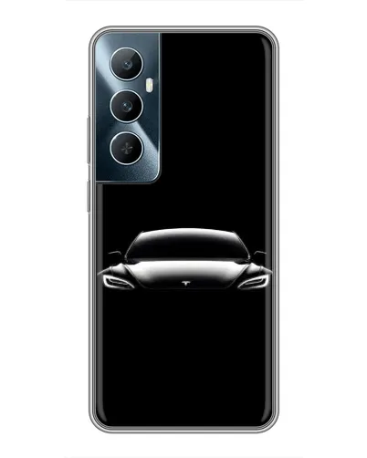 Чехол для Realme C65 с картинкой «Фары Tesla Night» Чехол для Realme C65 с картинкой «Фары Tesla Night»