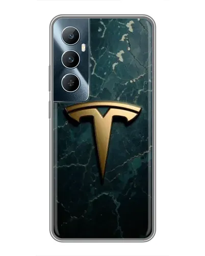 Чехол для Realme C65 с картинкой «Мраморная Tesla Gold» Чехол для Realme C65 с картинкой «Мраморная Tesla Gold»