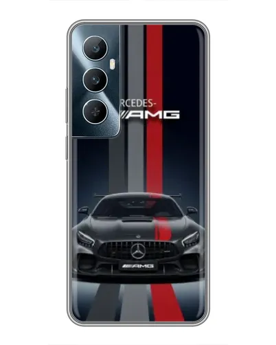 Чехол для Realme C65 с картинкой «Mercedes — белый карбон» Чехол для Realme C65 с картинкой «Mercedes — белый карбон»