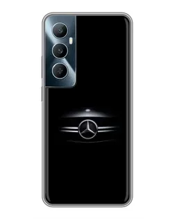 Чехол для Realme C65 с картинкой «Mercedes — абстрактные линии»