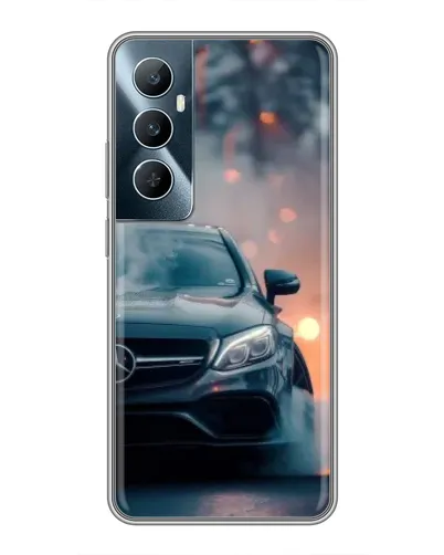 Чехол для Realme C65 с картинкой «Mercedes — ночной город» Чехол для Realme C65 с картинкой «Mercedes — ночной город»