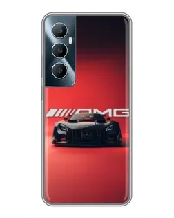 Чехол для Realme C65 с картинкой «Mercedes AMG — красная линия»