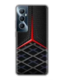 Чехол для Realme C65 с картинкой «Mercedes Carbon Grid»