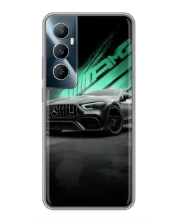 Чехол для Realme C65 с картинкой «Темный Mercedes AMG»