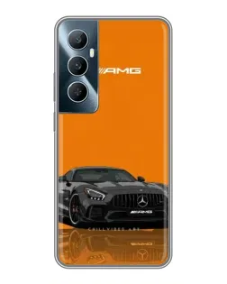 Чехол для Realme C65 с картинкой «Оранжевый Mercedes AMG»