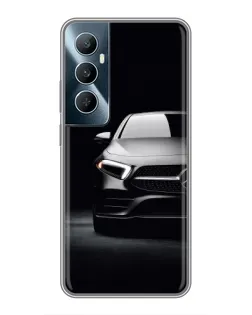 Чехол для Realme C65 с картинкой «Свет фар Mercedes»