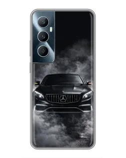 Чехол для Realme C65 с картинкой «Mercedes в дыму»