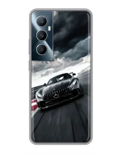 Чехол для Realme C65 с картинкой «Гоночный Mercedes AMG»