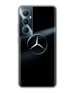 Чехол для Realme C65 с картинкой «Mercedes на металле»