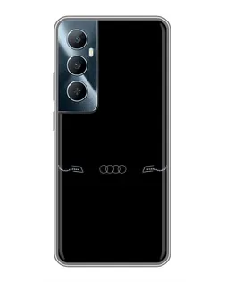 Чехол для Realme C65 с картинкой «Audi — световой подпись»