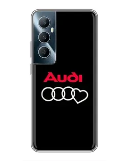 Чехол для Realme C65 с картинкой «Логотип Audi Heart»
