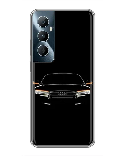 Чехол для Realme C65 с картинкой «Audi — ночной контур»
