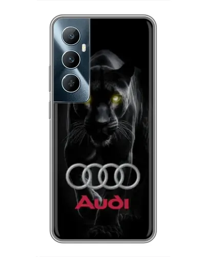 Чехол для Realme C65 с картинкой «Пантера и Audi»