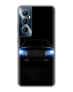 Чехол для Realme C65 с картинкой «Audi в неоне»