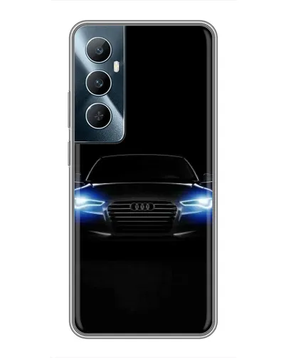Чехол для Realme C65 с картинкой «Audi в неоне»
