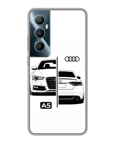 Чехол для Realme C65 с картинкой «Audi — контрастный дизайн»