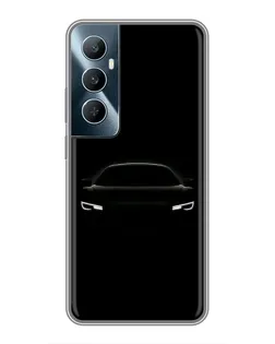 Чехол для Realme C65 с картинкой «Взгляд Audi в темноте»
