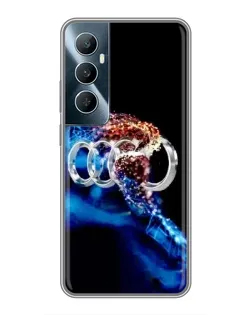Чехол для Realme C65 с картинкой «Энергия лого Audi»