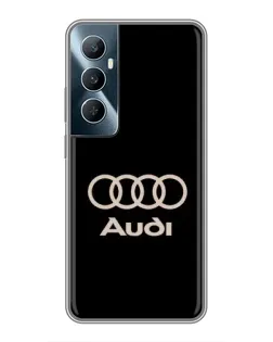 Чехол для Realme C65 с картинкой «Audi — золотой логотип»