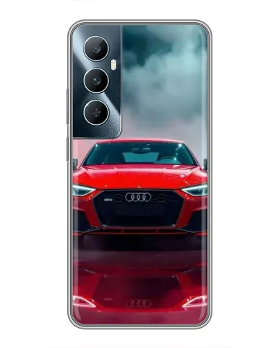 Чехол для Realme C65 с картинкой «Audi RS — красный стиль»