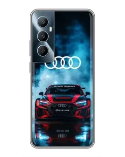 Чехол для Realme C65 с картинкой «Audi Sport — неон»