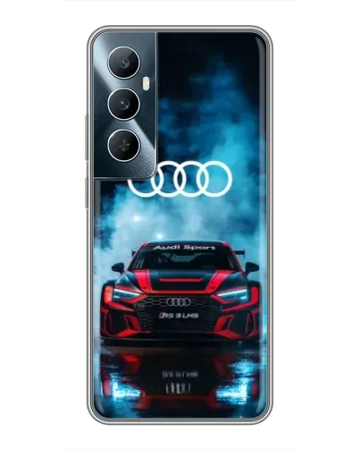 Чехол для Realme C65 с картинкой «Audi Sport — неон»