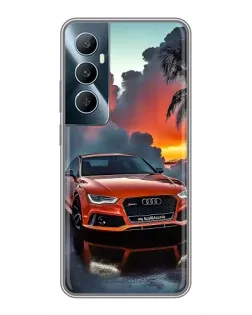 Чехол для Realme C65 с картинкой «Audi — закат»