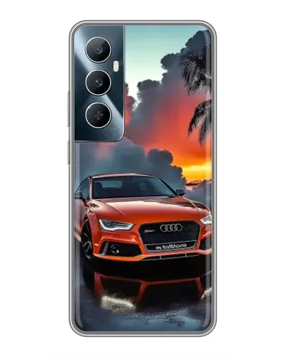Чехол для Realme C65 с картинкой «Audi — закат»