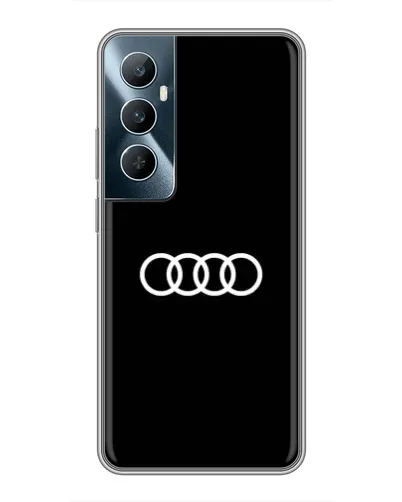 Чехол для Realme C65 с картинкой «Audi White Logo»