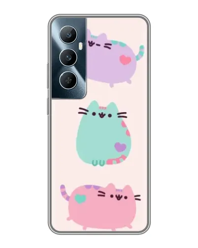 Чехол для Realme C65 с картинкой «Pusheen трио» Чехол для Realme C65 с картинкой «Pusheen трио»