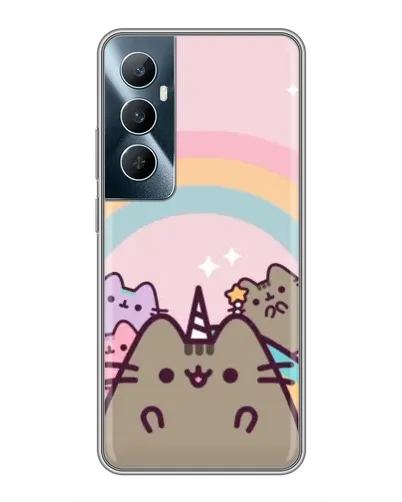 Чехол для Realme C65 с картинкой «Единорог Pusheen» Чехол для Realme C65 с картинкой «Единорог Pusheen»