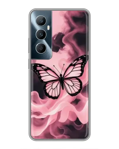 Чехол для Realme C65 с картинкой «Бабочка в дыму»