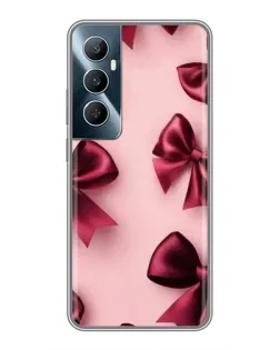 Чехол для Realme C65 с картинкой «Бордовый атлас»