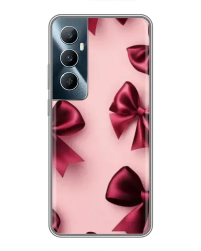 Чехол для Realme C65 с картинкой «Бордовый атлас»