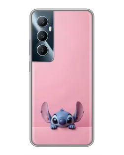 Чехол для Realme C65 с картинкой «Stitch выглядывает»