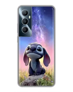 Чехол для Realme C65 с картинкой «Стич на рассвете»