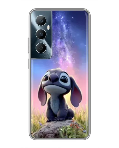 Чехол для Realme C65 с картинкой «Стич на рассвете»