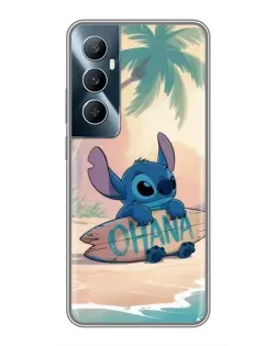 Чехол для Realme C65 с картинкой «Стич на серфе»