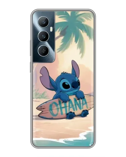 Чехол для Realme C65 с картинкой «Стич на серфе»