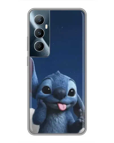 Чехол для Realme C65 с картинкой «Стич в облаках»