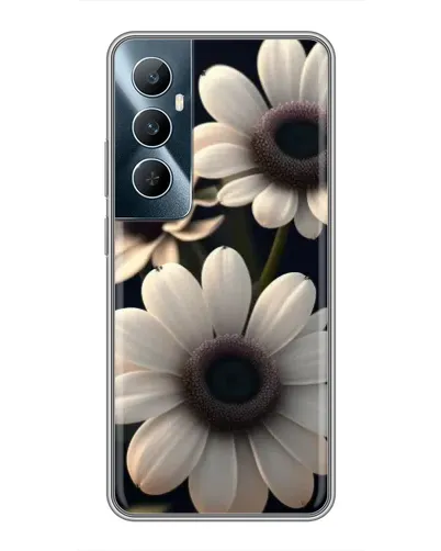 Чехол для Realme C65 с картинкой «Белые маргаритки макро»