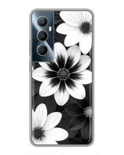 Чехол для Realme C65 с картинкой «Монохромные астры» Чехол для Realme C65 с картинкой «Монохромные астры»