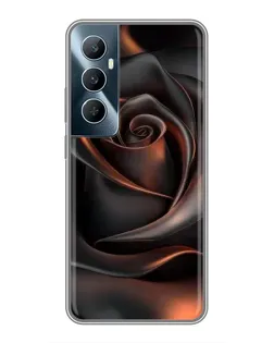 Чехол для Realme C65 с картинкой «Шелковая черная роза» Чехол для Realme C65 с картинкой «Шелковая черная роза»