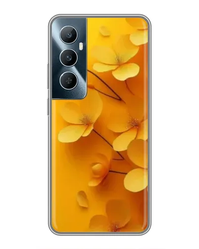 Чехол для Realme C65 с картинкой «Золотые лепестки»