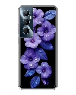 Чехол для Realme C65 с картинкой «Фиолетовые цветы с росою» Чехол для Realme C65 с картинкой «Фиолетовые цветы с росою»