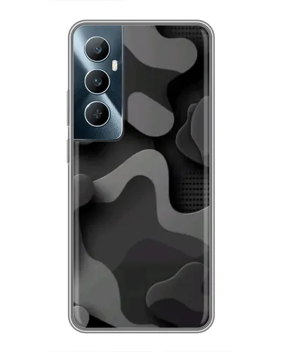 Чехол для Realme C65 с картинкой «Темный абстрактный камуфляж»