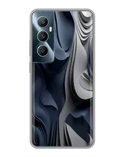 Чехол для Realme C65 с картинкой «Объемные синие складки» Чехол для Realme C65 с картинкой «Объемные синие складки»